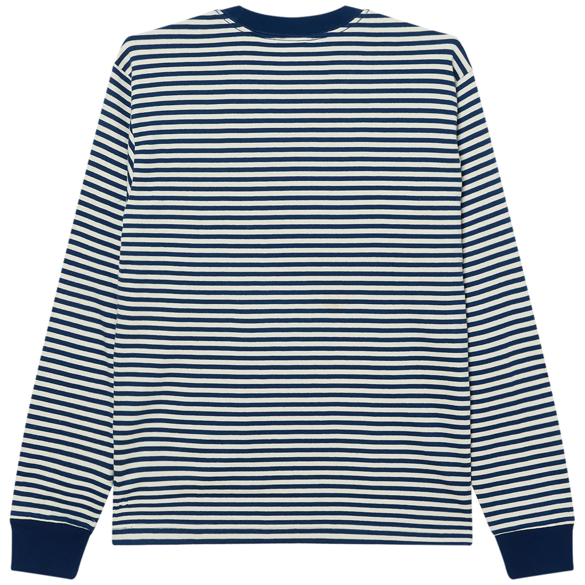 Obey Established Works Eyes Stripe Longsleeve Shirt Navy Peony