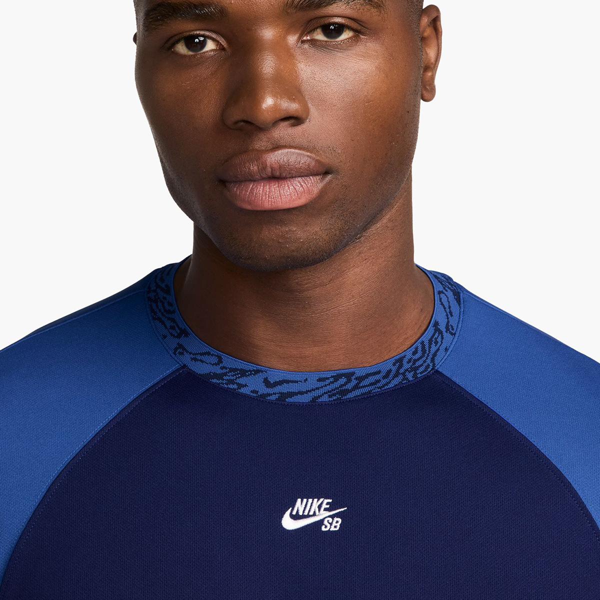 Nike SB Dri-Fit Knit T-Shirt Blue Void/Game Royal/White S