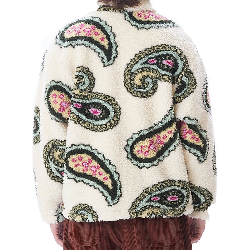 Obey Paisley Sherpa Jacket Unbleached Obey Paisley Sherpa Jacket Unbleached