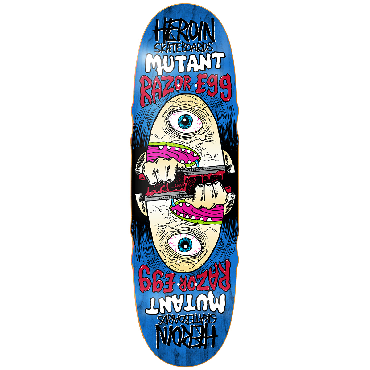 Heroin Mutant Razor Egg Skateboard Deck 9.5