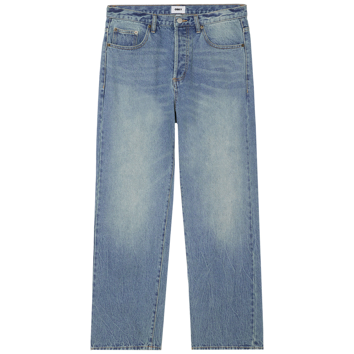 Obey Boxcar Straight Leg Denim Pant Heavy Vintage Indigo
