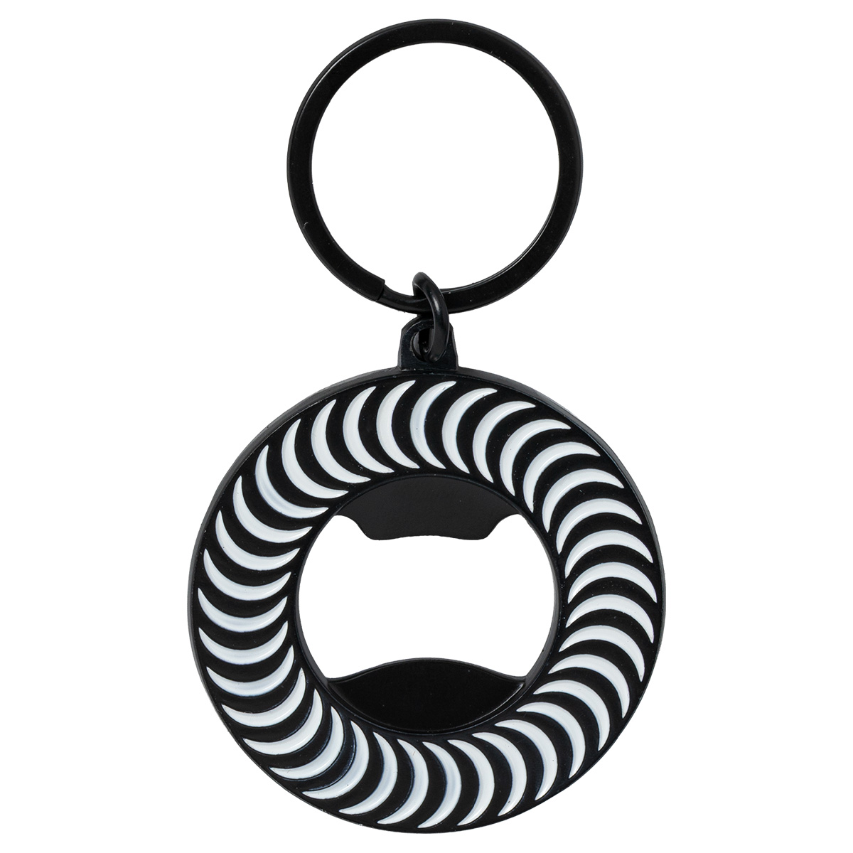 Spitfire Classic Swirl Bottle Opener Keychain Black/White