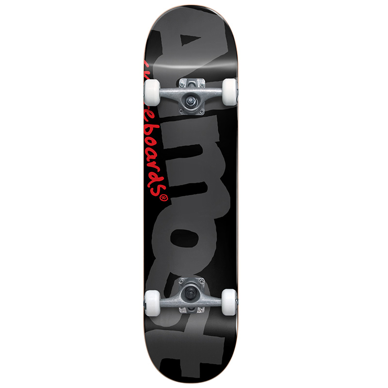 Almost Logo Land FP Complete Skateboard Black 8.125 Almost Logo Land FP Complete Skateboard Black 8.125