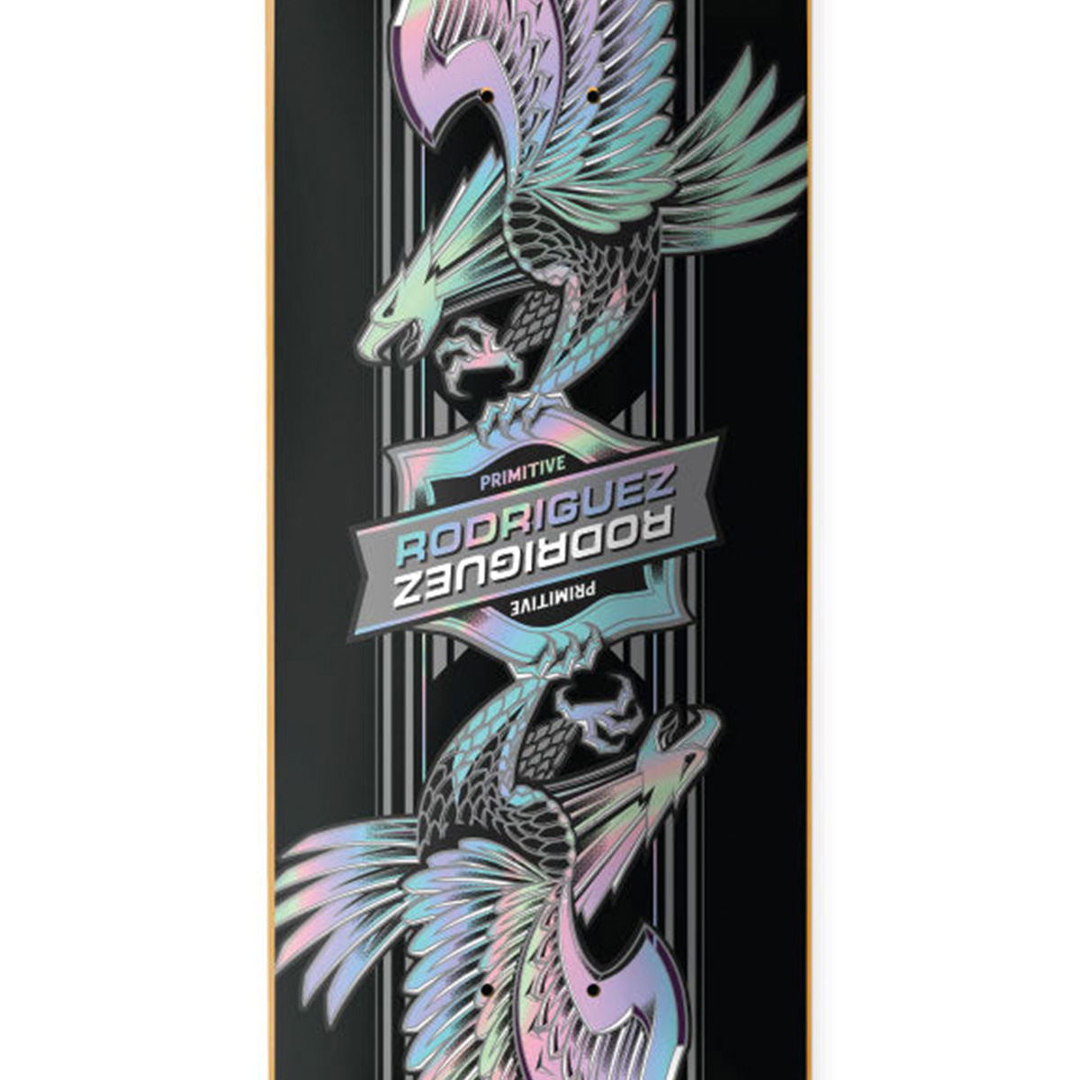 Primitive Rodriguez Eagle Twin Nose Skateboard Deck Black/Foil 8.25
