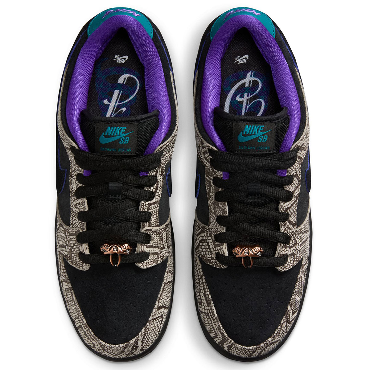 Nike SB Dunk Low Pro String/Black-Brt Spruce-Fierce Purple-Dk Russet-Black