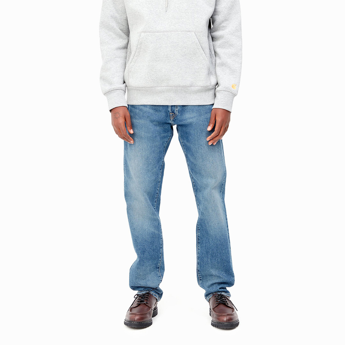 Carhartt WIP Klondike Pants Blue Mid Used Wash Carhartt WIP Klondike Pants Blue Mid Used Wash