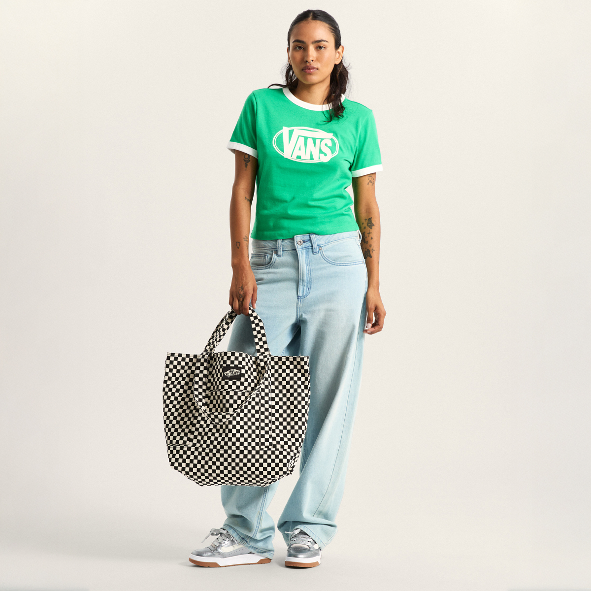 Vans Tell All Zip Tote Bag Checkerboard