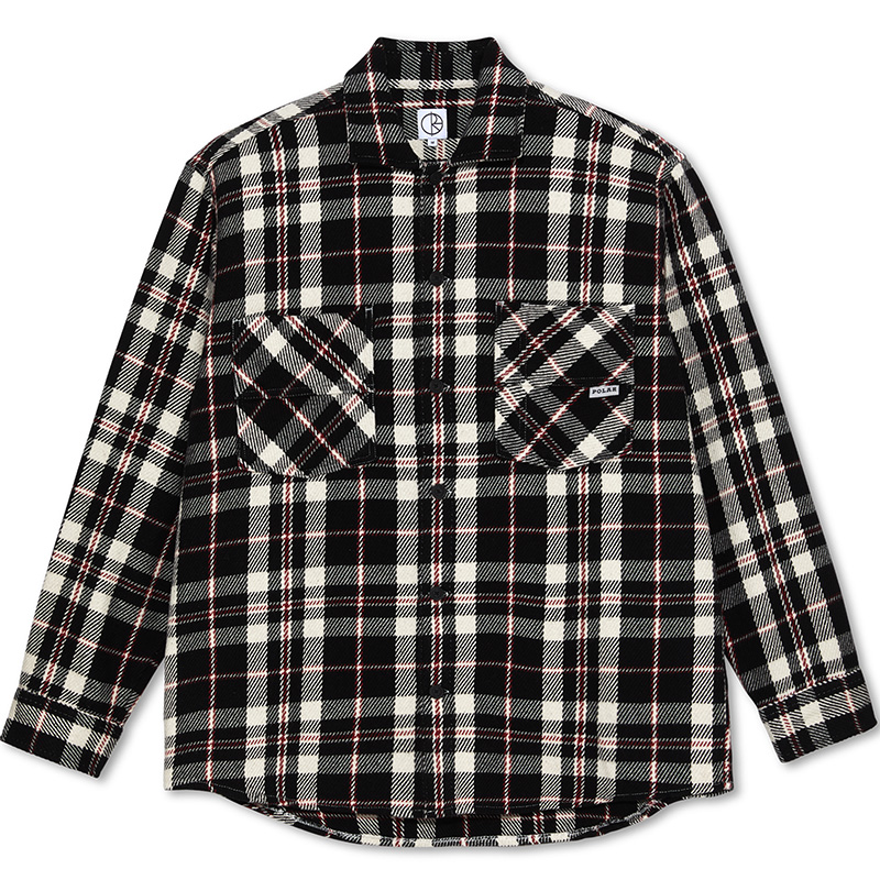 Polar Big Boy Overshirt Flannel Black/Cloud White/Red Polar Big Boy Overshirt Flannel Black/Cloud White/Red