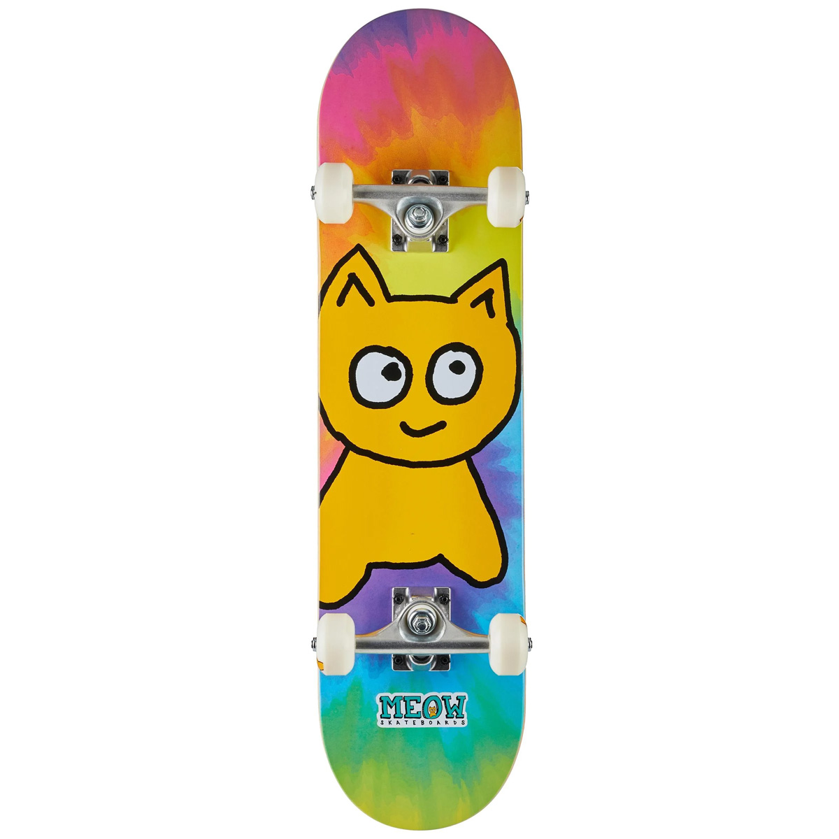 Meow Big Cat Complete Skateboard Tie Dye 7.25