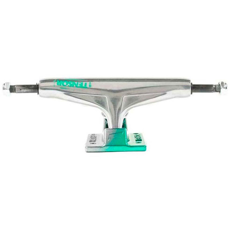 Tensor Alum Stencil Mirror Trucks Raw/Green Fade 5.5 -set of 2-