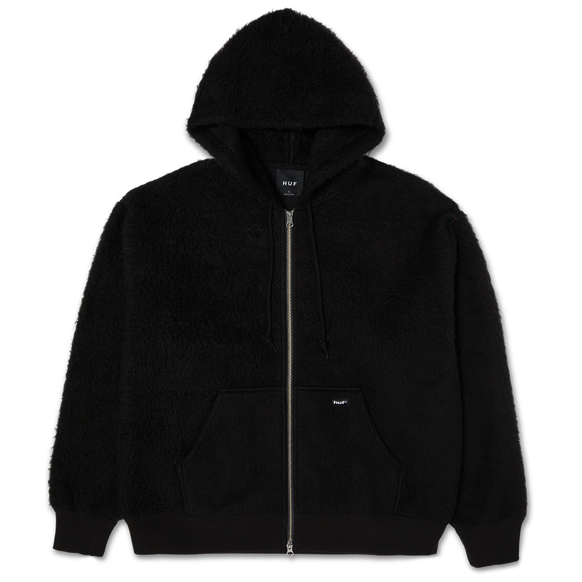 HUF Corso Heavyweight Full Zip Hooded Sweater Black