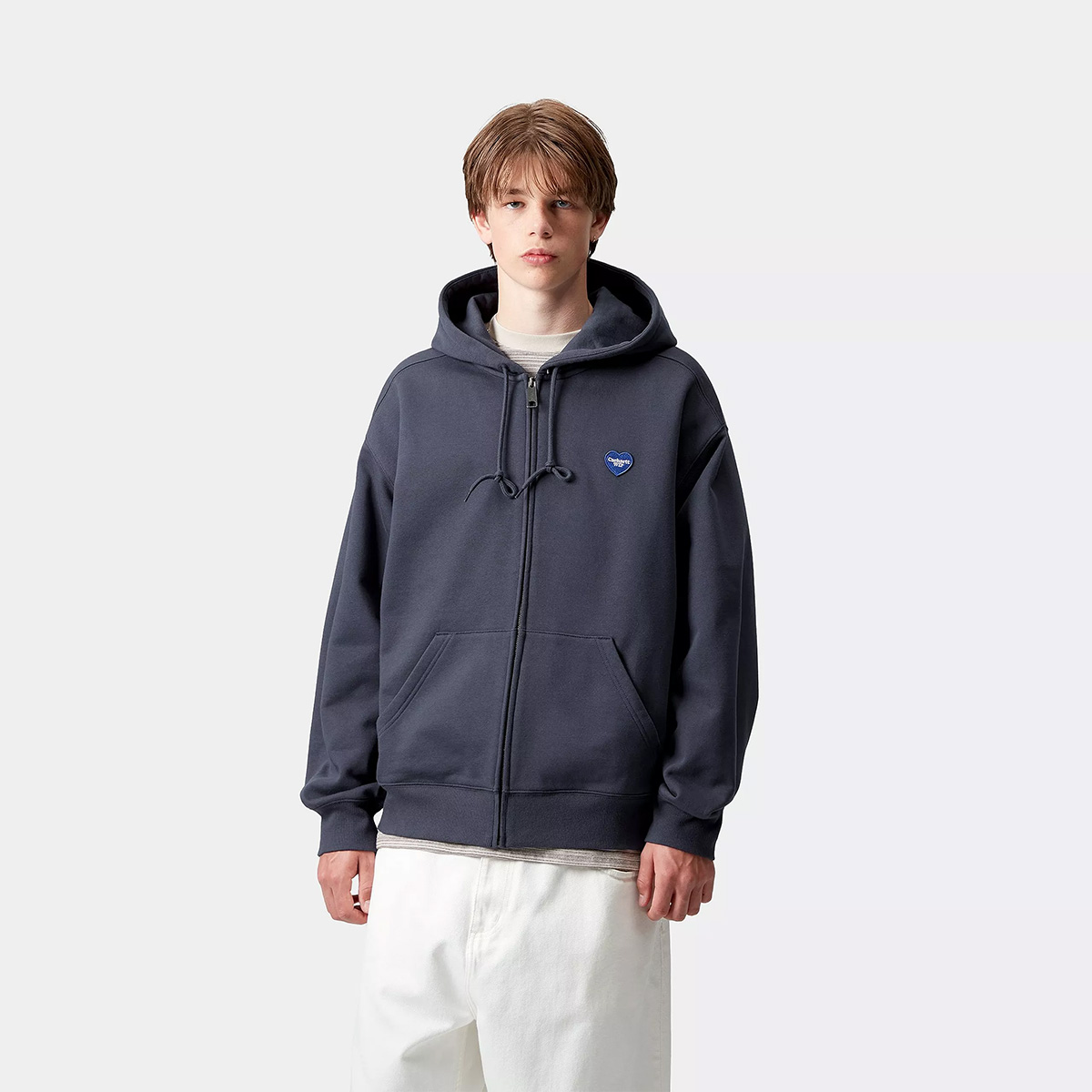 Carhartt WIP Heart II Hartt Hooded Sweater Jacket Blue