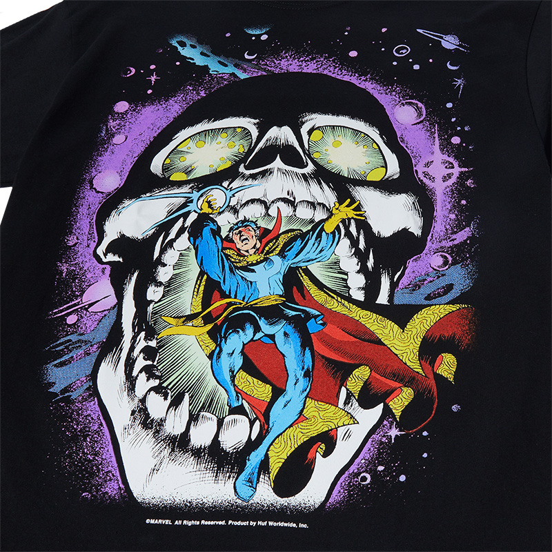 HUF X Avengers Strange Skull T-Shirt Black
