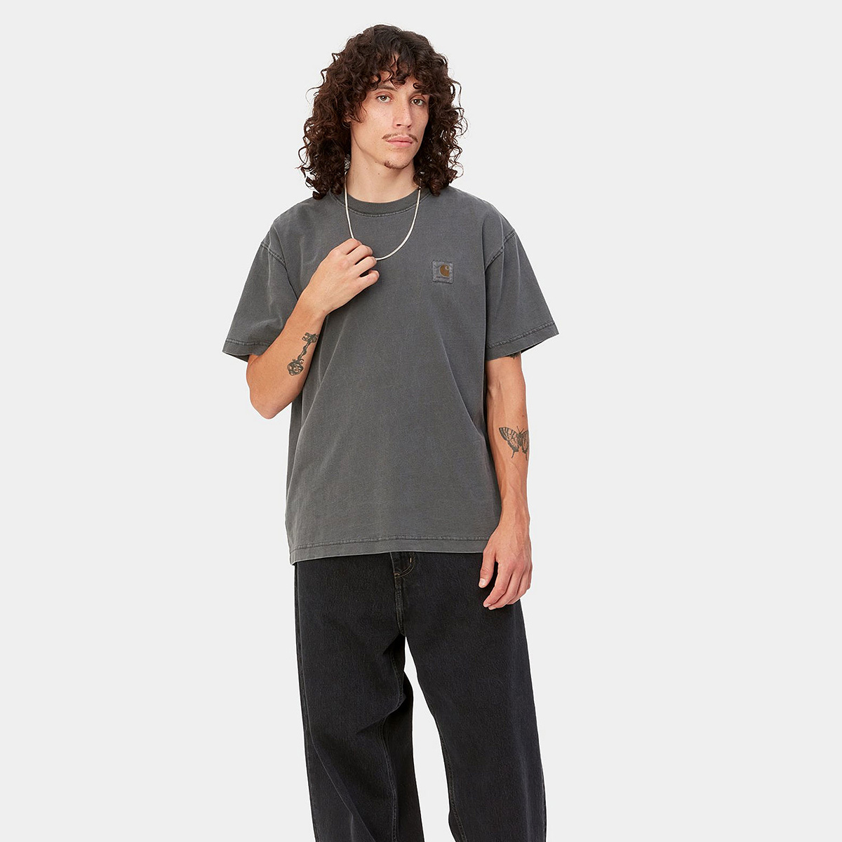 Carhartt WIP Vista T-Shirt Graphite Garment Dyed Carhartt WIP Vista T-Shirt Graphite Garment Dyed