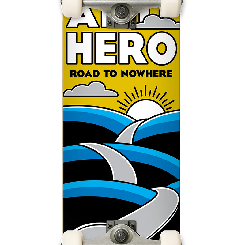 Anti Hero Nowhere Complete Skateboard Blue/Yellow 7.3 Anti Hero Nowhere Complete Skateboard Blue/Yellow 7.3