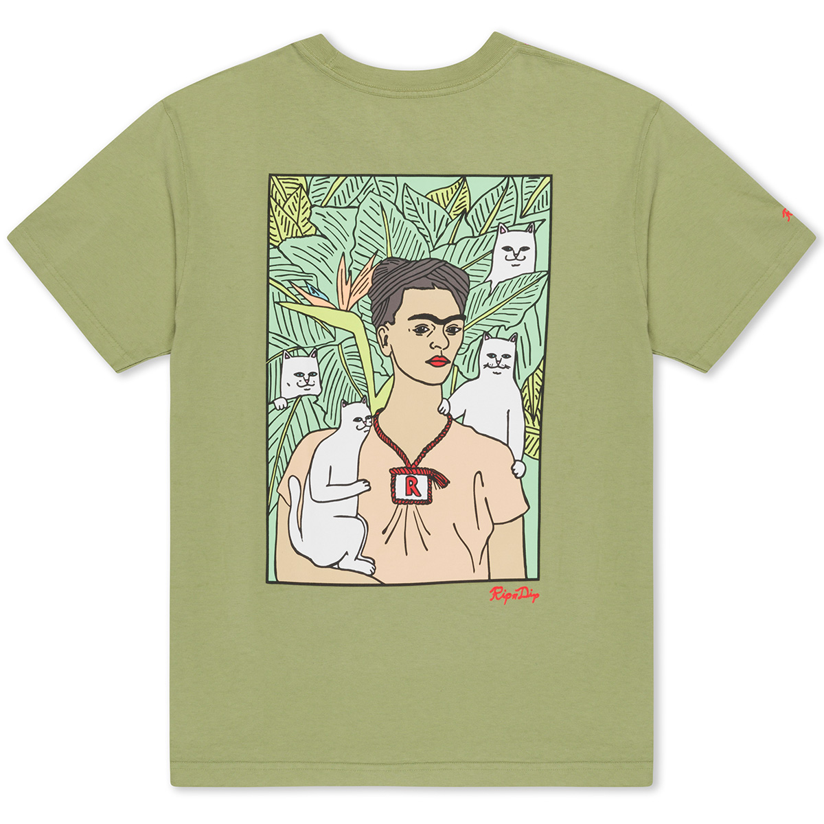 RIPNDIP Nermal Portrait T-Shirt Light Forest