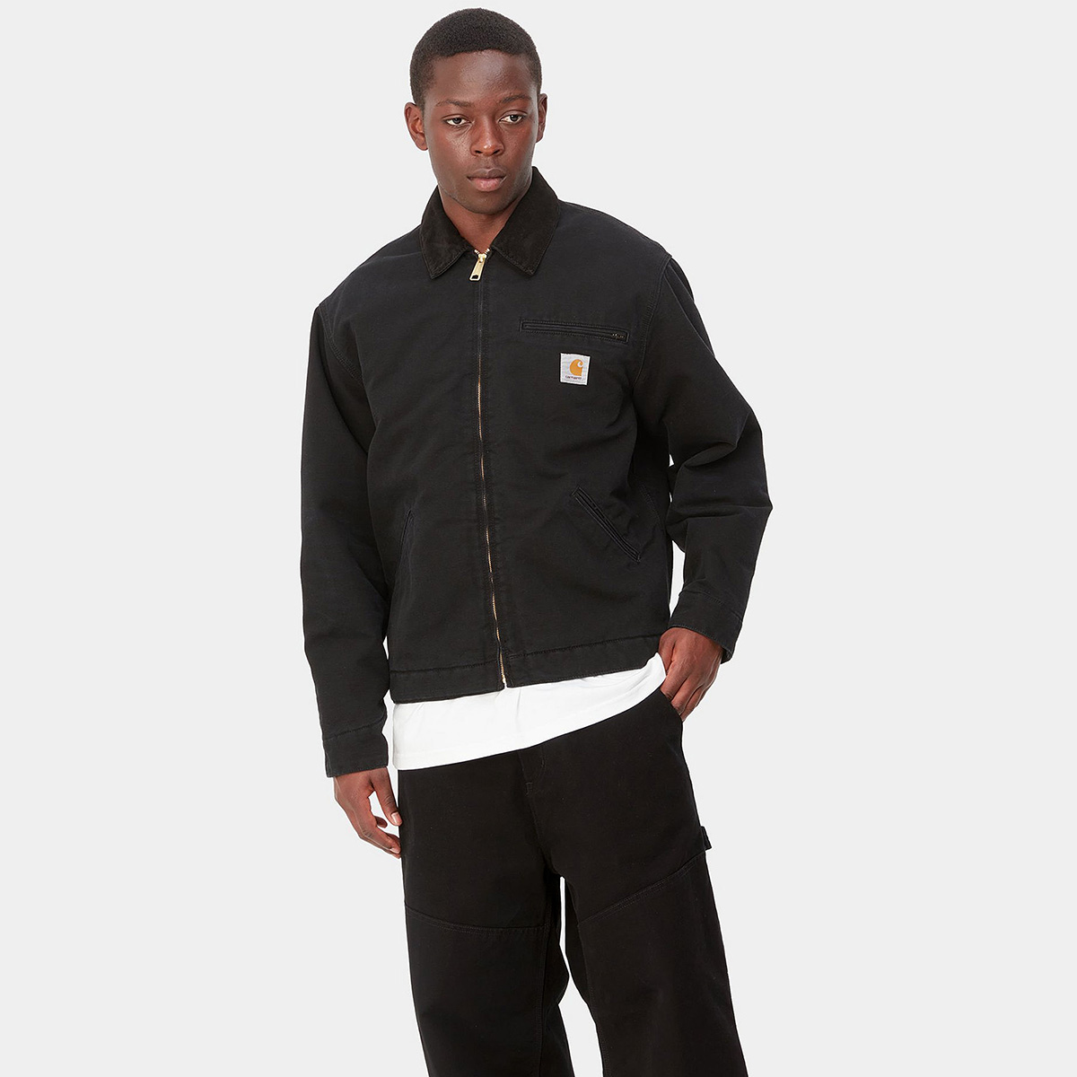 Carhartt WIP Detroit Jacket Black/Black Aged Canvas Carhartt WIP Detroit Jacket Black/Black Aged Canvas