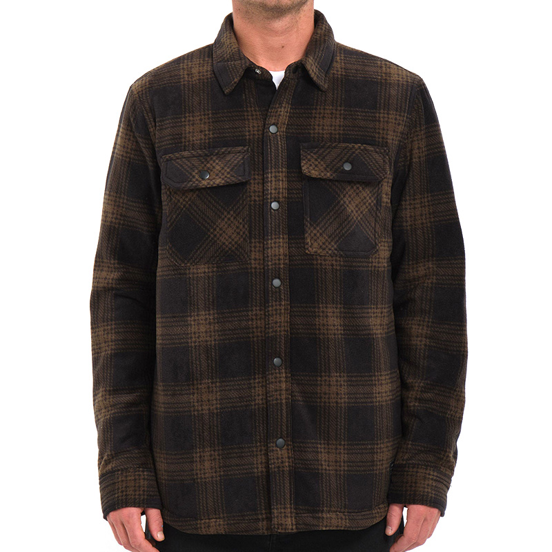 Volcom Bowered Fleece Longsleeve Shirt Bison