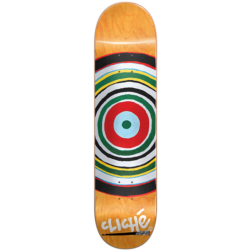 Cliché Painted Circle RHM Skateboard Deck 8.375