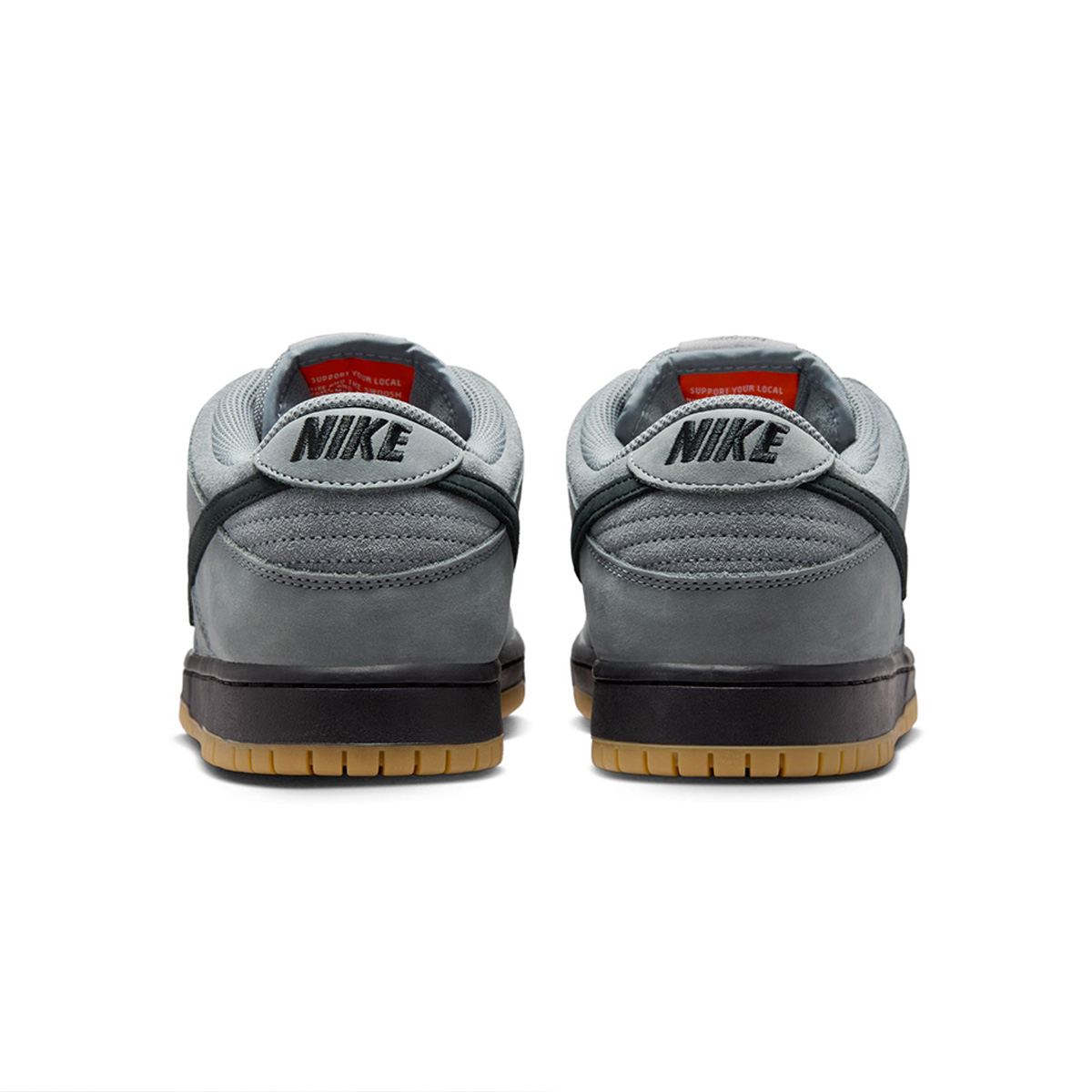 Nike SB Dunk Low Pro Cool Grey/Black-Cool Grey-Dk Grey-Gum Lt Brown-Safety Orange