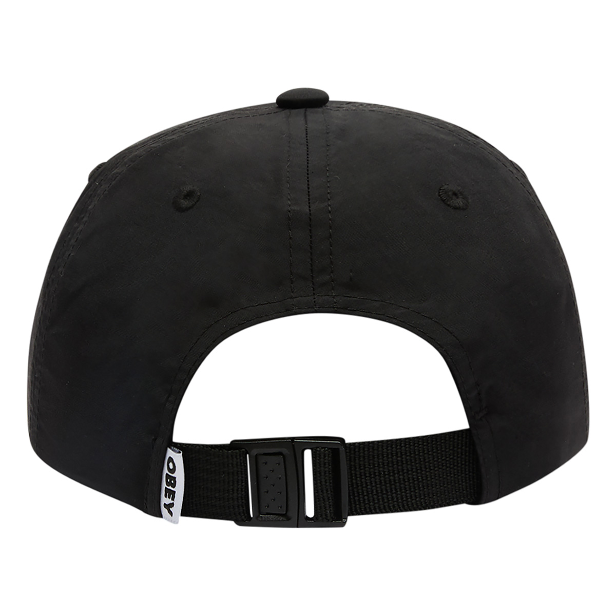 Obey Effect Nylon 6 Panel Cap Black