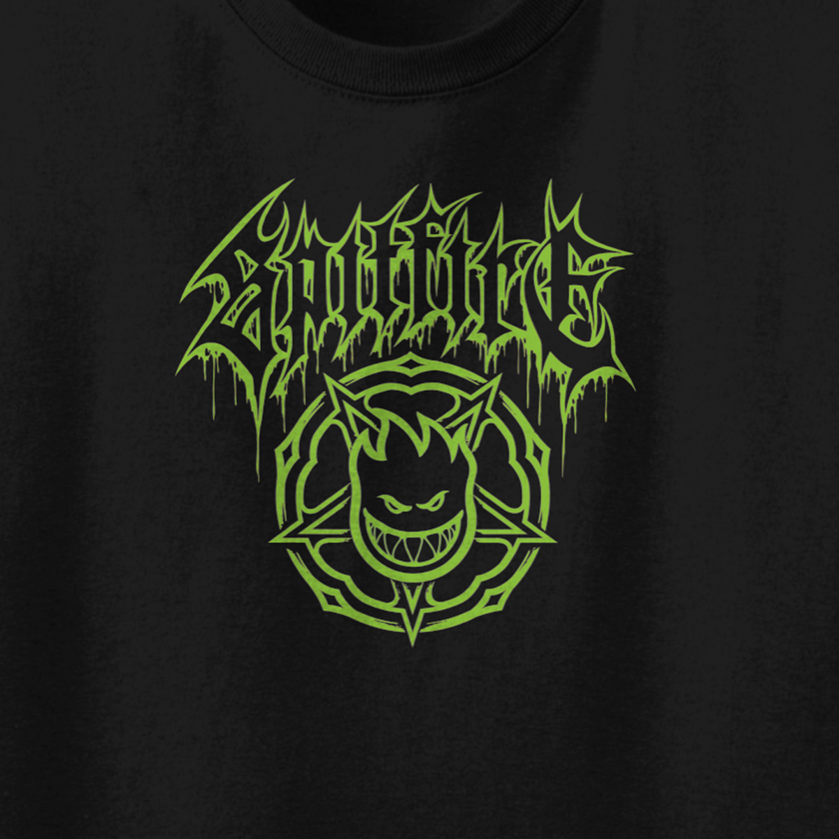 Spitfire Basic Pentagram Drip T-Shirt Black