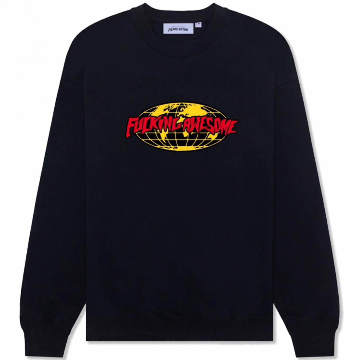 Fucking Awesome FA World Logo Crewneck Sweater Bla | Skatestore