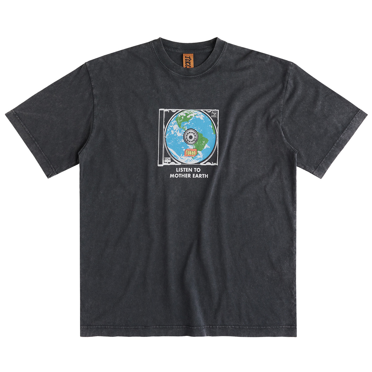 Token Listen To T-Shirt Faded Wash Black Token Listen To T-Shirt Faded Wash Black