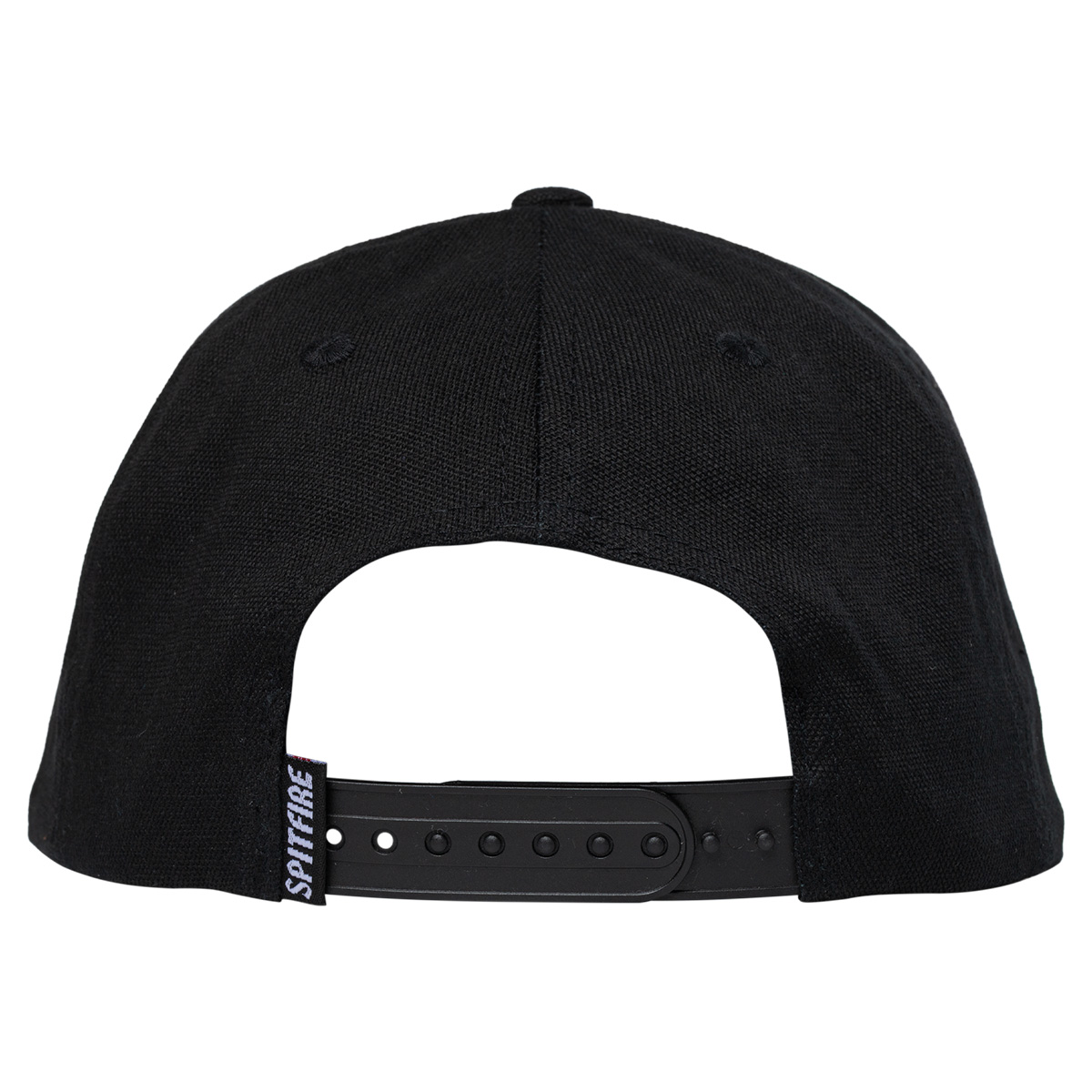 Spitfire Team Bighead Flame Script Strapback Cap Black/White