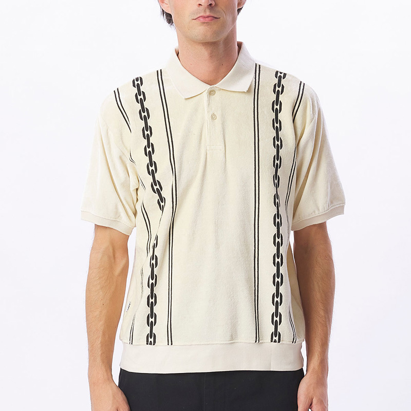 Obey Pensa Velour Polo Unbleached Obey Pensa Velour Polo Unbleached