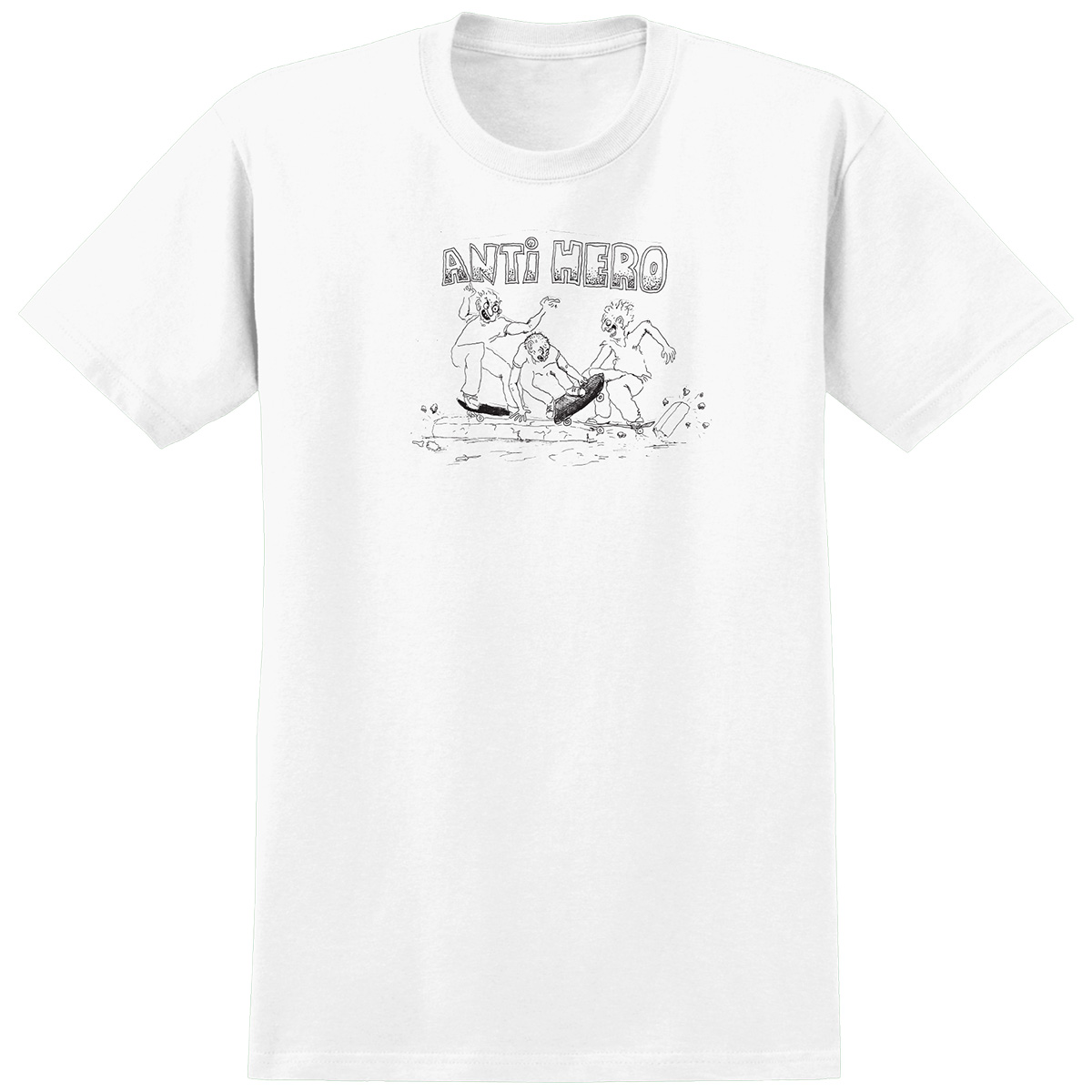 Anti Hero Curb Pit Ringspun T-Shirt White