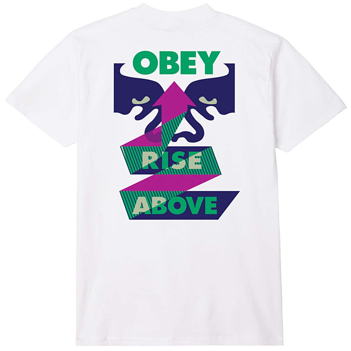 Obey Rise Above Ribbon T-Shirt White Obey Rise Above Ribbon T-Shirt White
