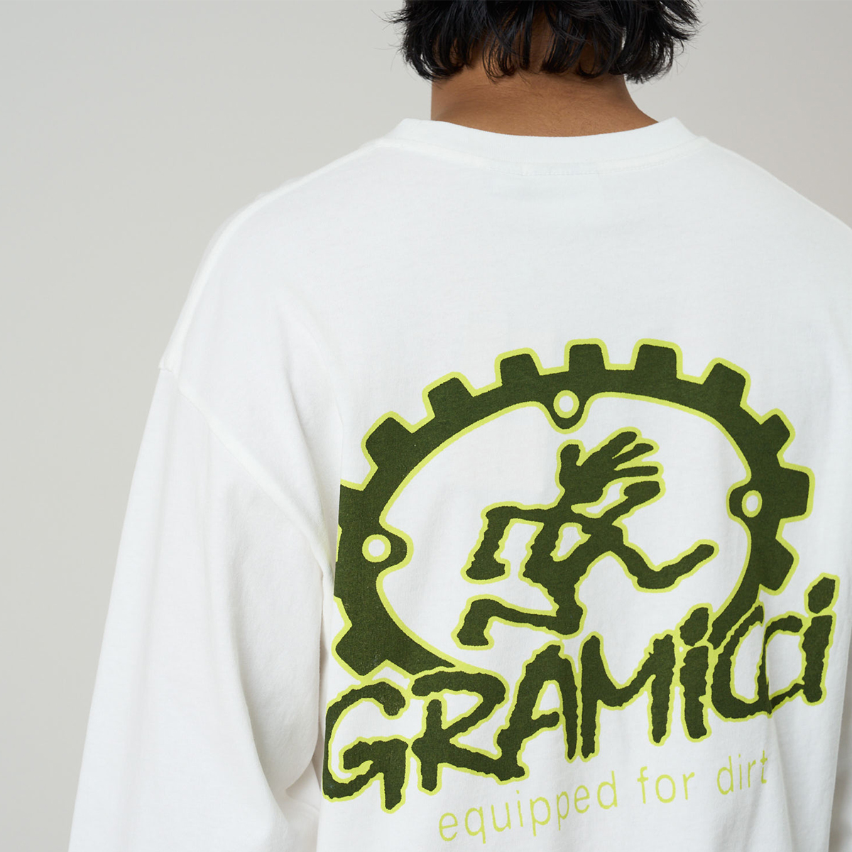 Gramicci Equipped For Dirt Longsleeve T-Shirt White