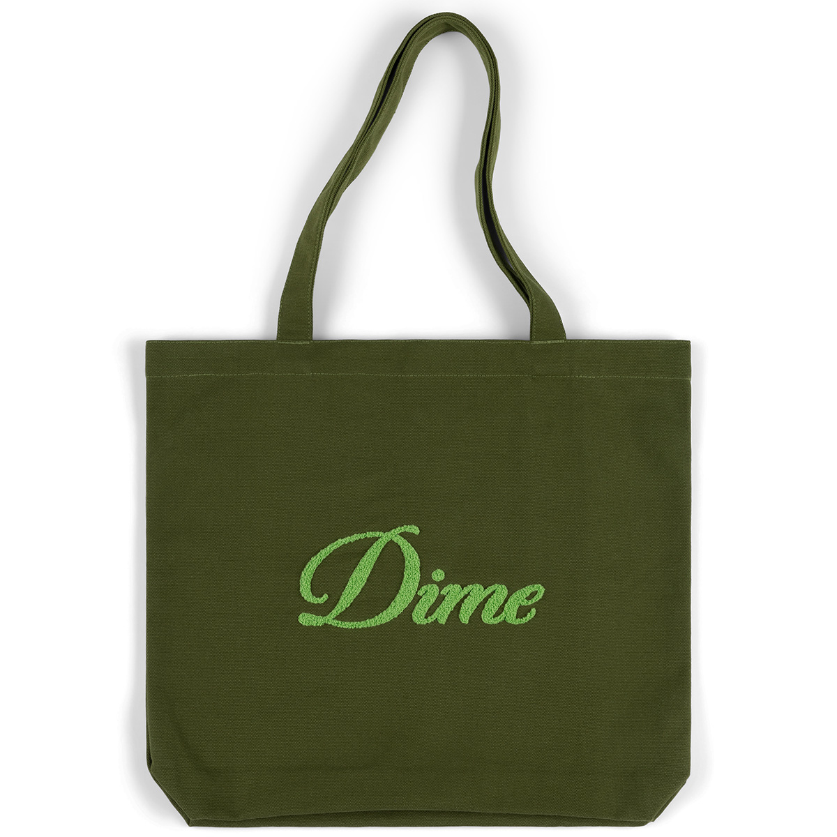Dime Cursive Chenille Tote Bag Grass Dime Cursive Chenille Tote Bag Grass