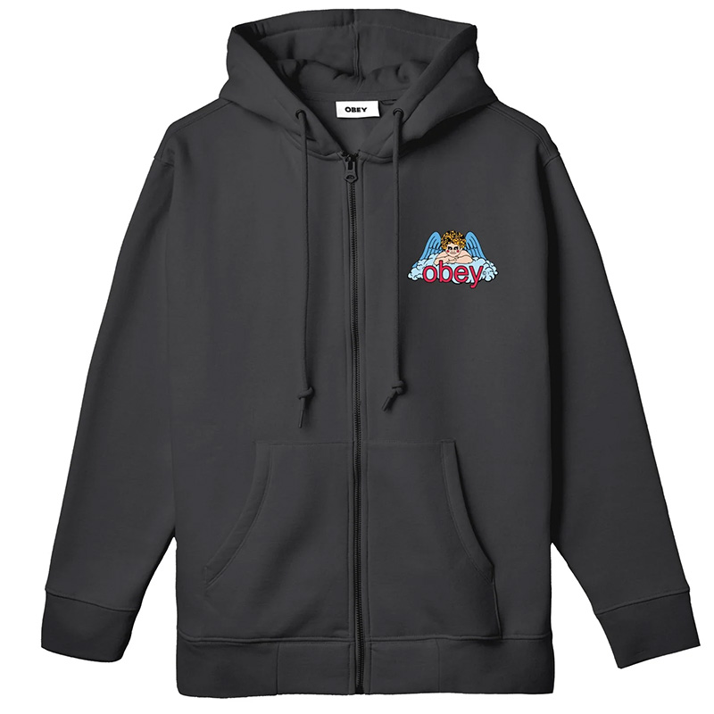 Obey Heaven Angel Hooded Sweater Black