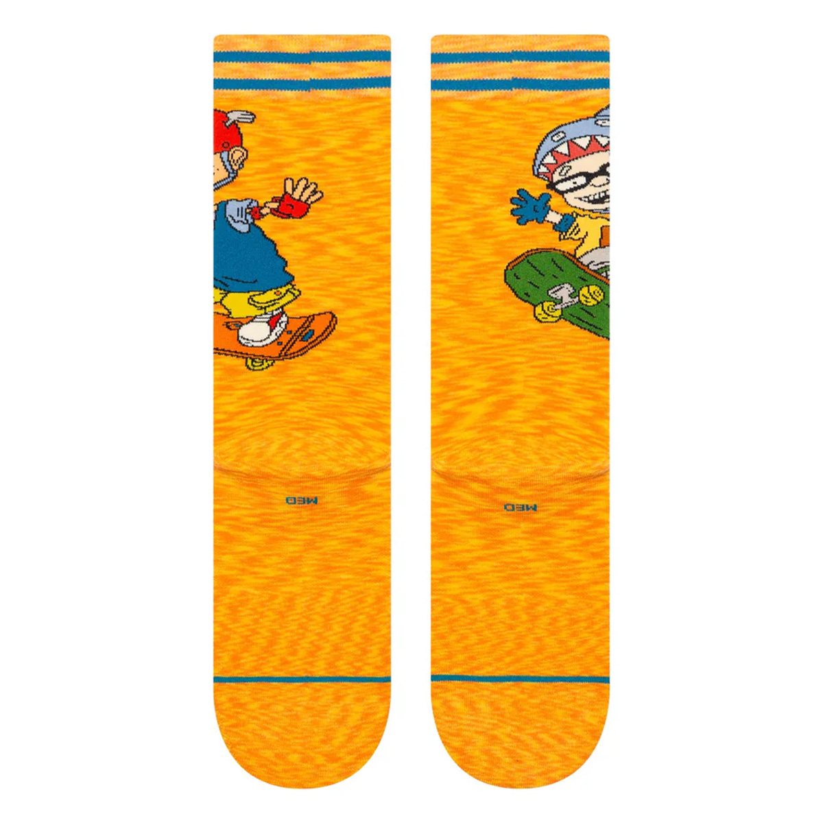Stance Sam And Twister Crew Socks Orange Stance Sam And Twister Crew Socks Orange
