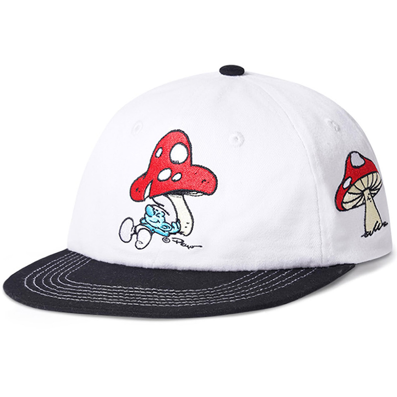 Butter Goods x The Smurfs Mushroom 6 Panel Cap White/Black Butter Goods x The Smurfs Mushroom 6 Panel Cap White/Black
