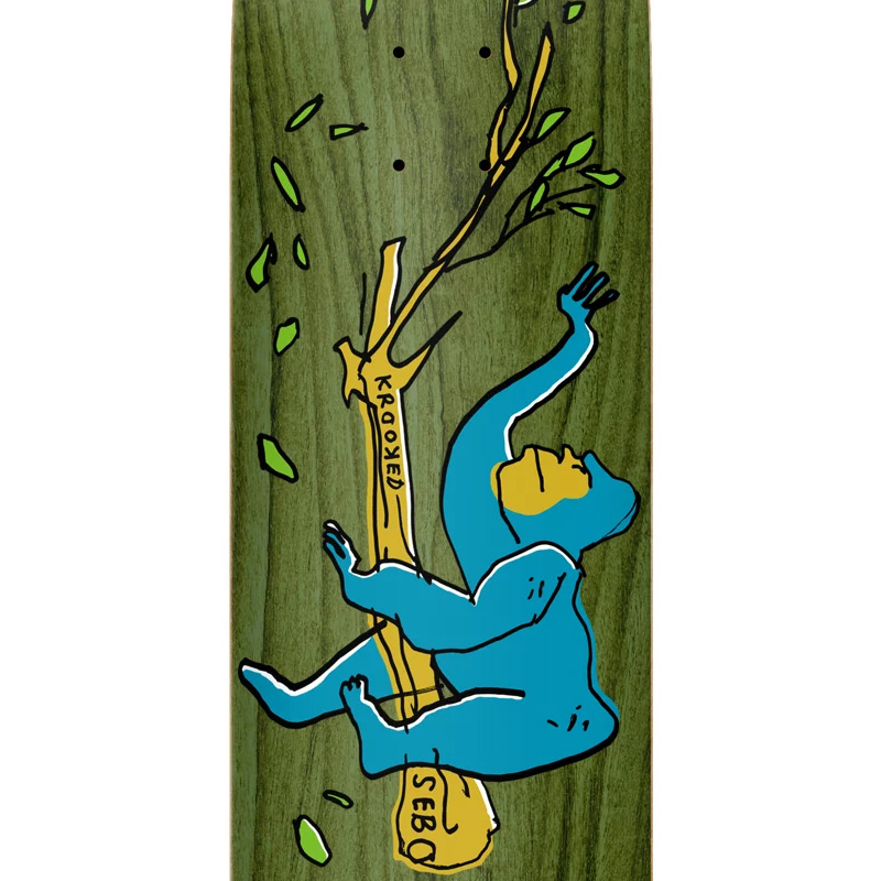 Krooked Sebo Lounging Skateboard Deck Multi 8.06