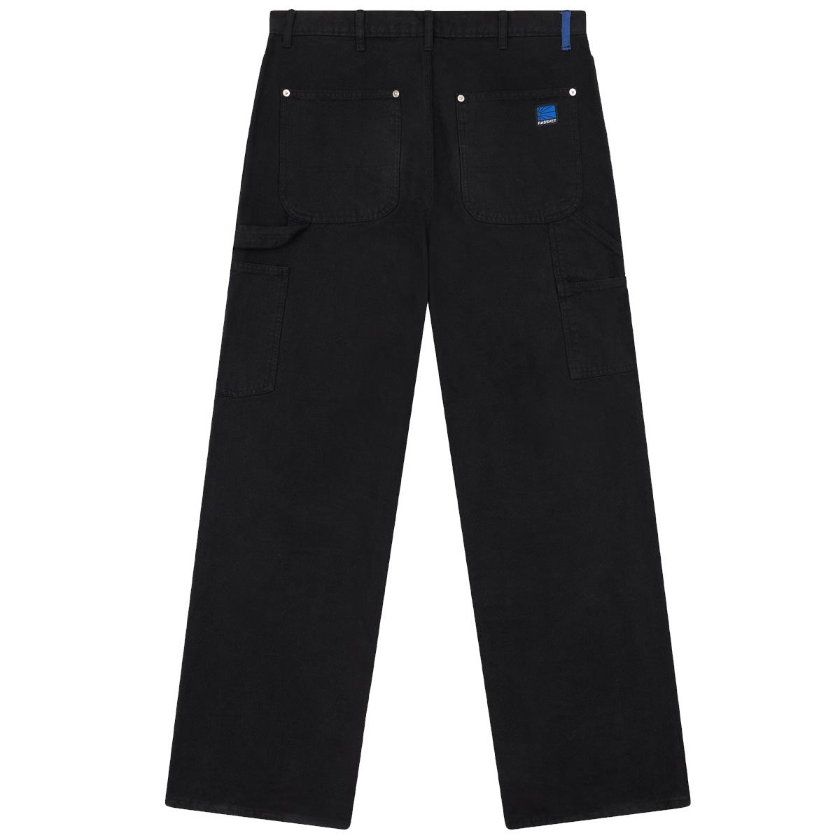 Rassvet Vintage Wash Canvas Distressed Double Knees Pant Black
