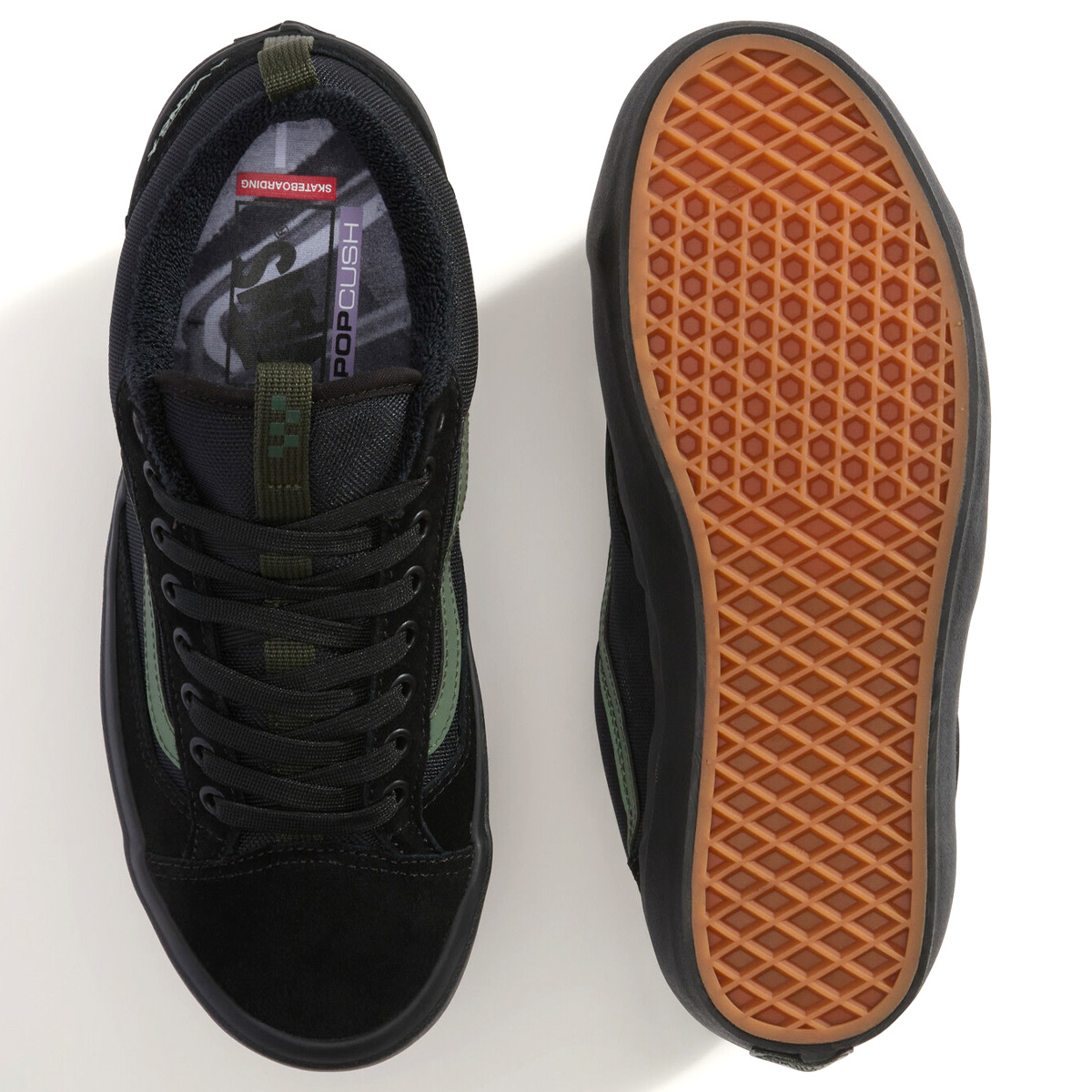 Vans Skate Old Skool 36+ Atiba Black/Dark Green Vans Skate Old Skool 36+ Atiba Black/Dark Green