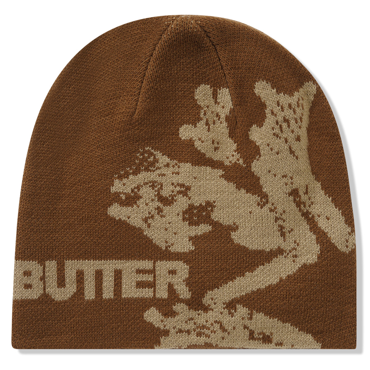 Butter Goods Amphibian Skull Beanie Brown