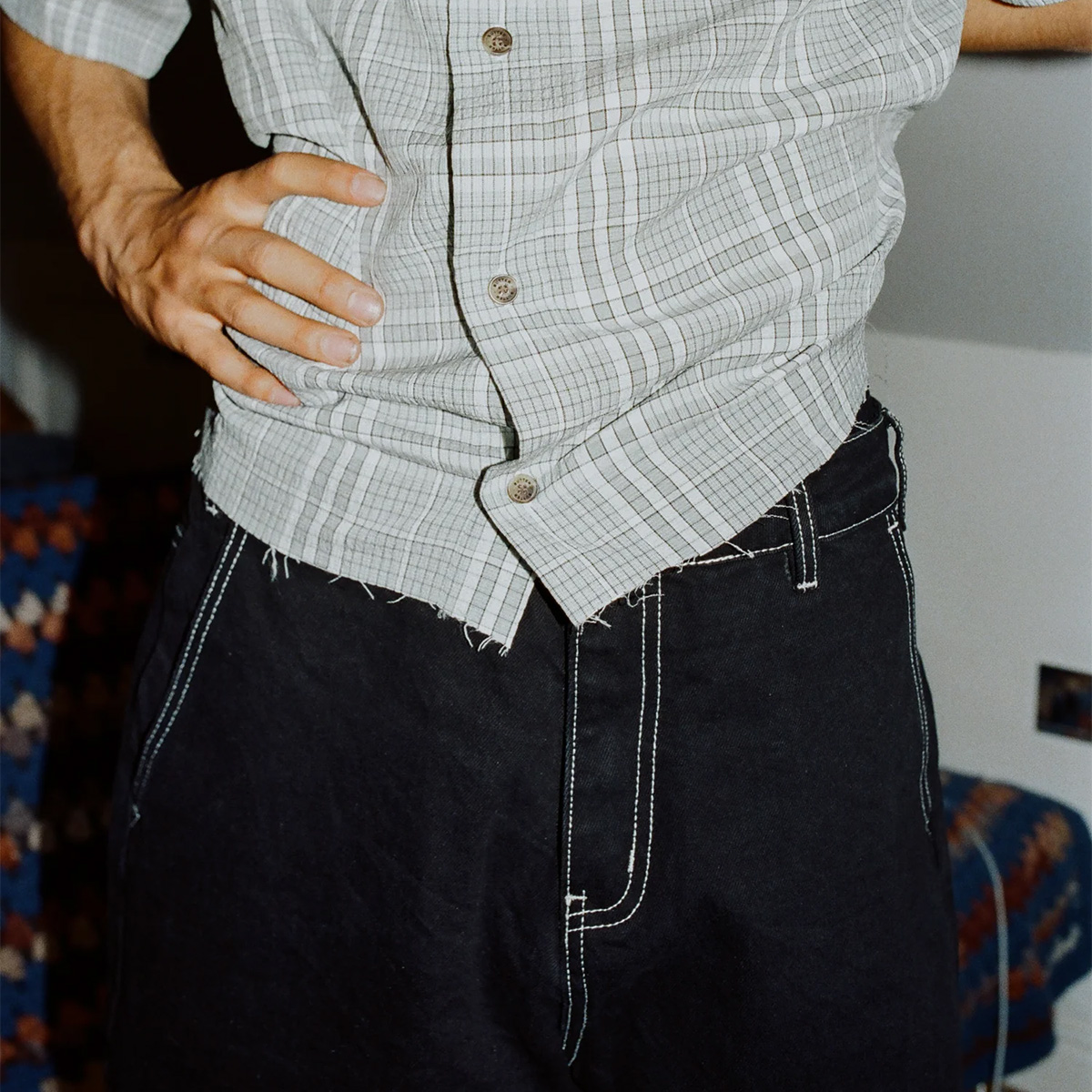 Butter Goods Scribble Denim Shorts Washed Black