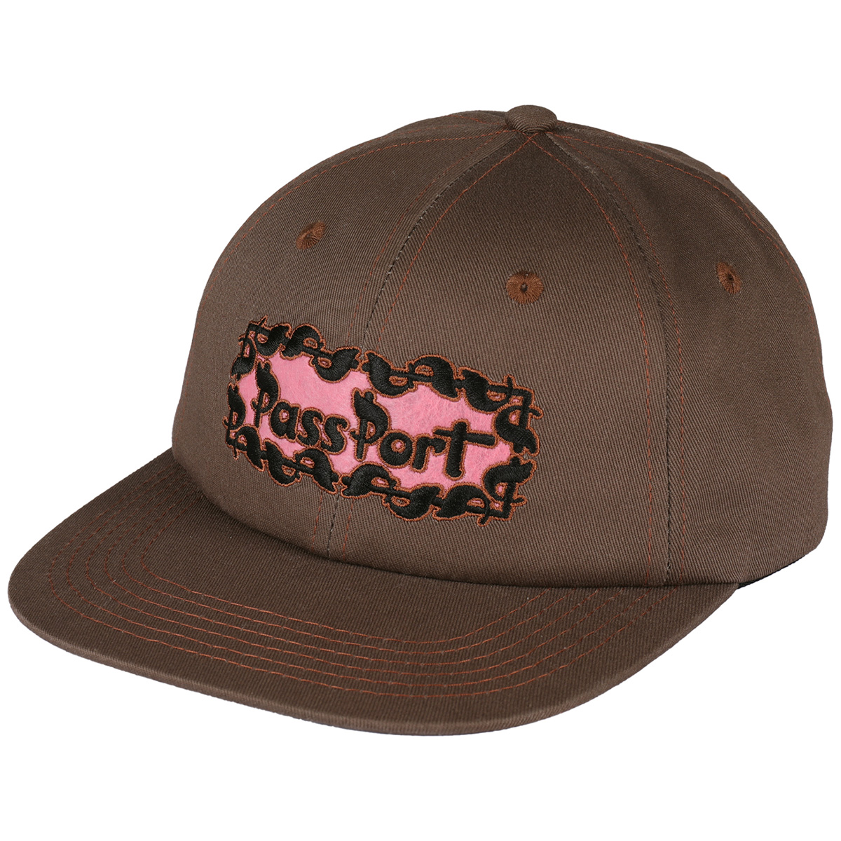 Pass Port Pattoned Casual Cap Bark Pass Port Pattoned Casual Cap Bark