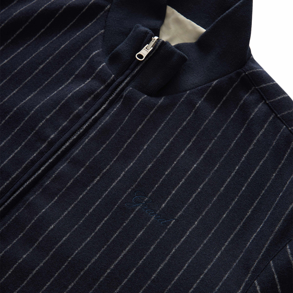 Grand Collection Reversible Pinstripe Wool/Cotton Jacket Grand Collection Reversible Pinstripe Wool/Cotton Jacket