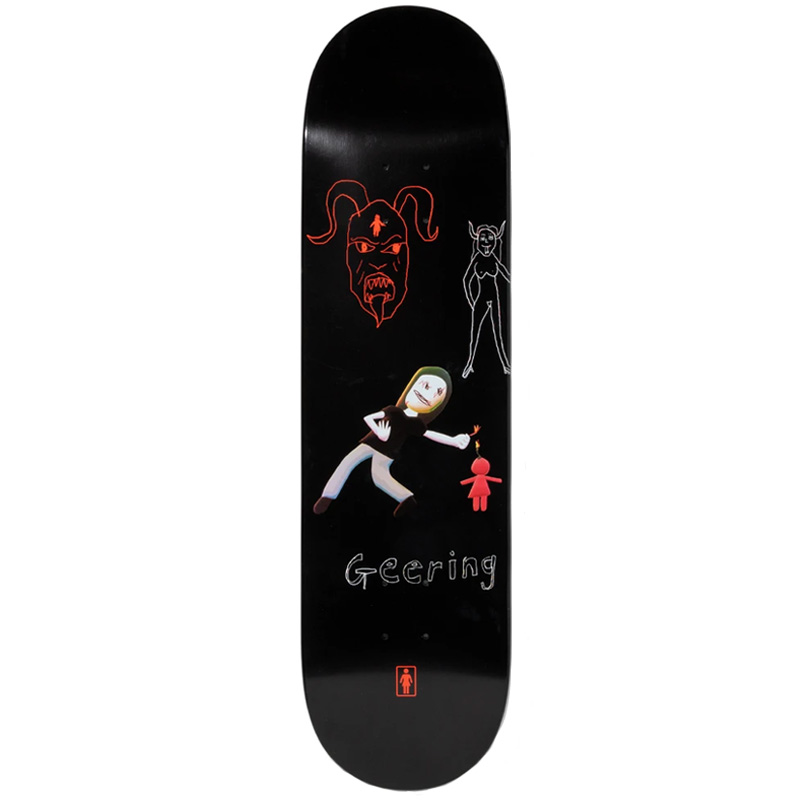 Girl Breana Geering One Off Skateboard Deck Black 8.0 Girl Breana Geering One Off Skateboard Deck Black 8.0