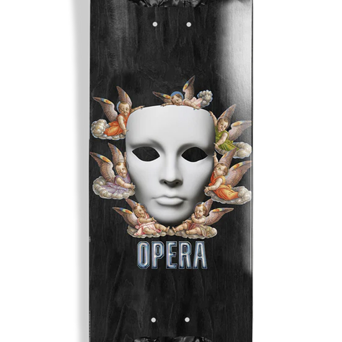 Opera Cherub Pop Slick Skateboard Deck Black 8.25 Opera Cherub Pop Slick Skateboard Deck Black 8.25