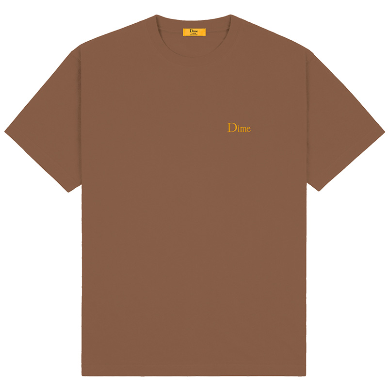Dime Classic Small Logo T-Shirt Brown