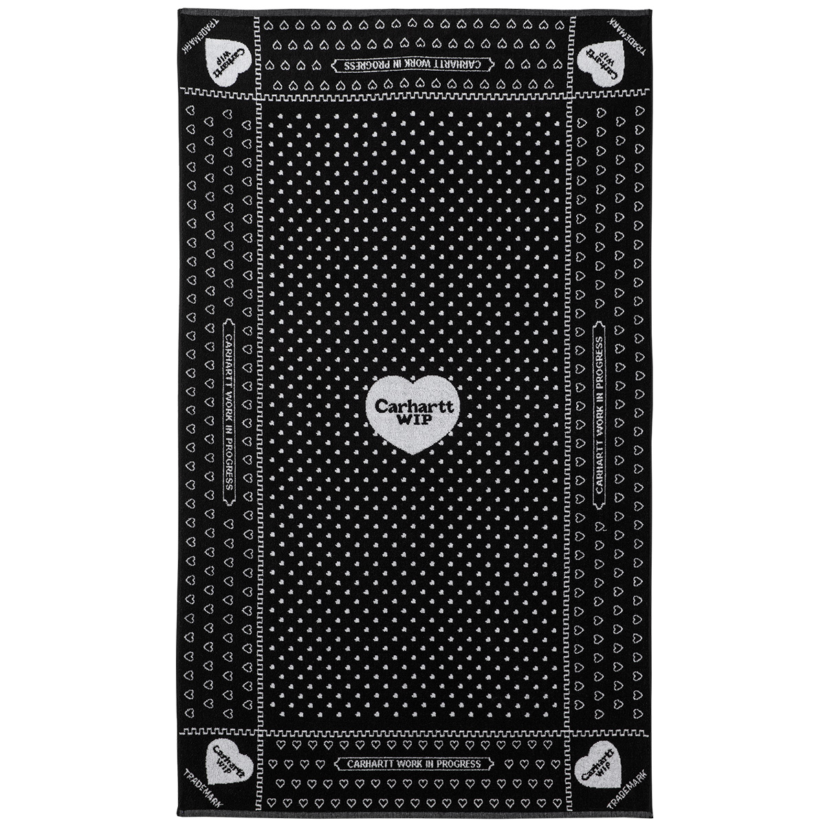 Carhartt WIP Heart Bandana Towel Black Carhartt WIP Heart Bandana Towel Black