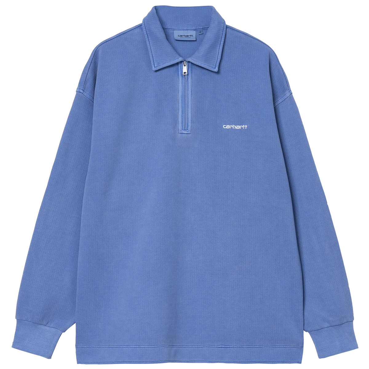 Carhartt WIP Pique Script Sweater Wolfsbane/White Garment Dyed
