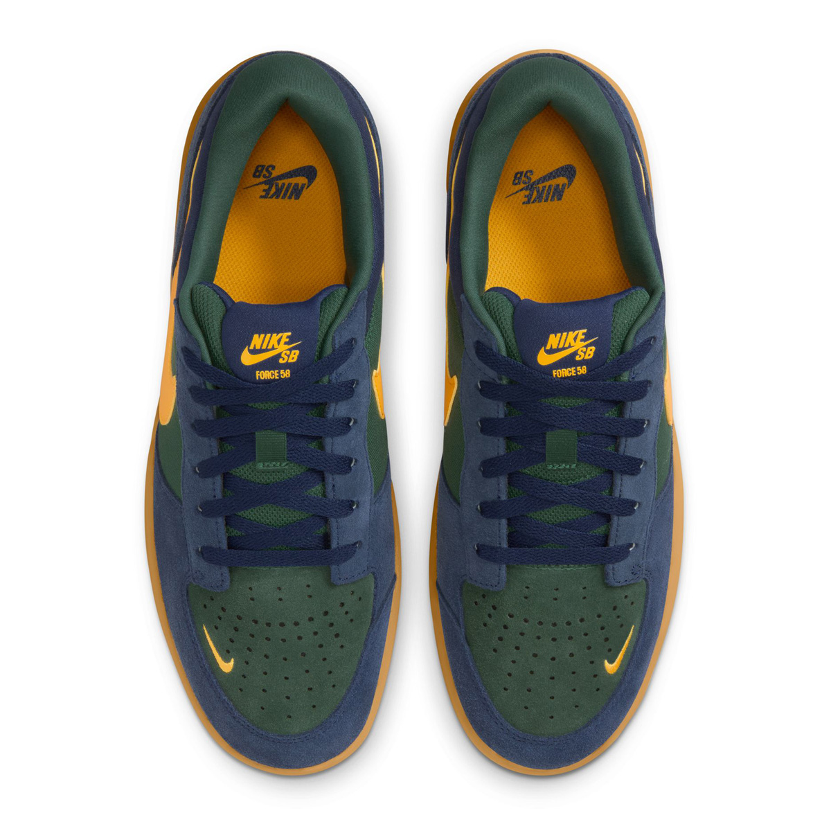Nike SB Force 58 Midnight Navy/University Gold-Fir Nike SB Force 58 Midnight Navy/University Gold-Fir
